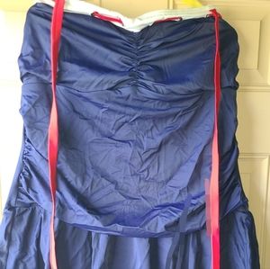 Catalina Blue halter swim dress 3x